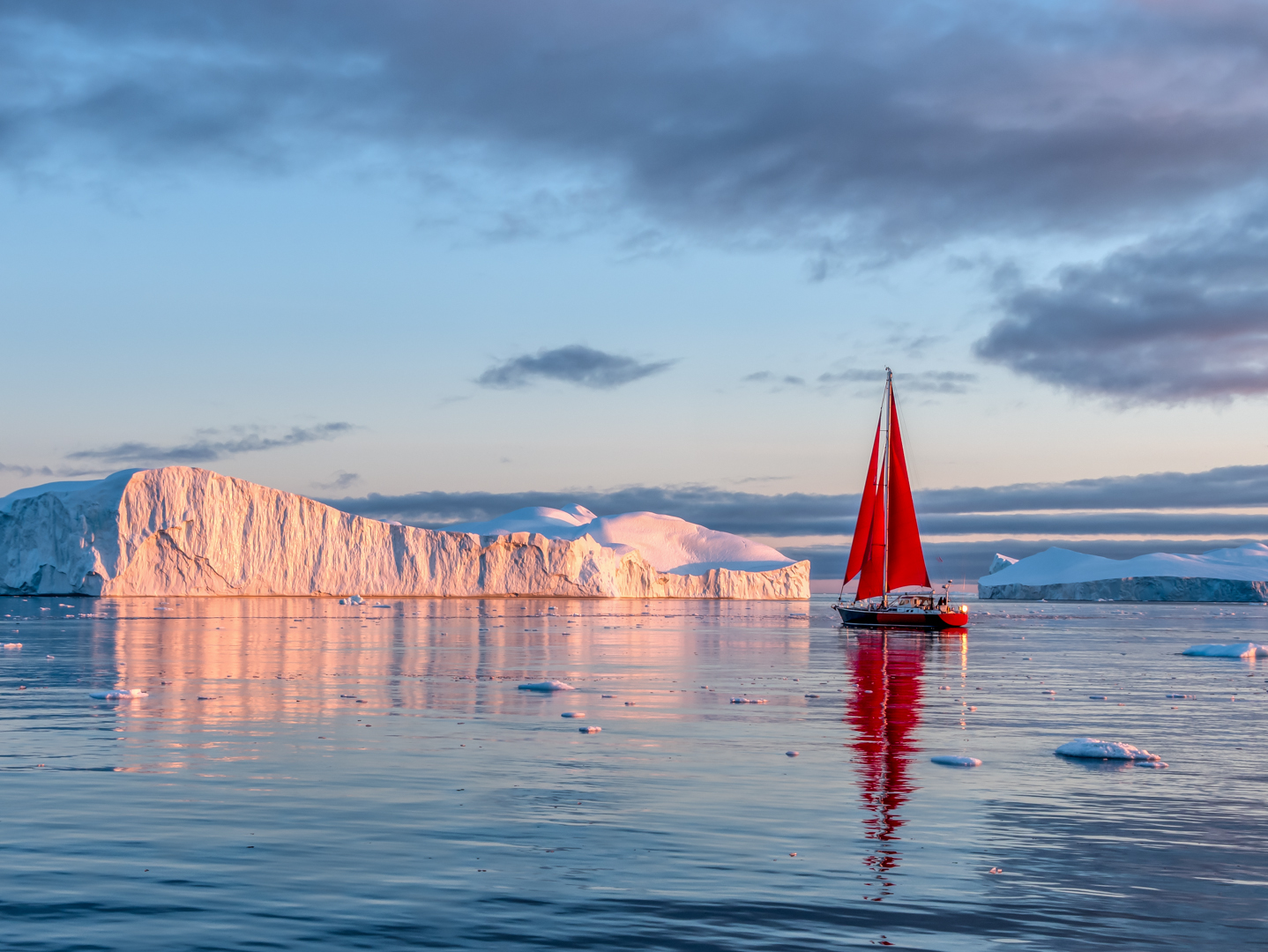 Ice and Red Sails