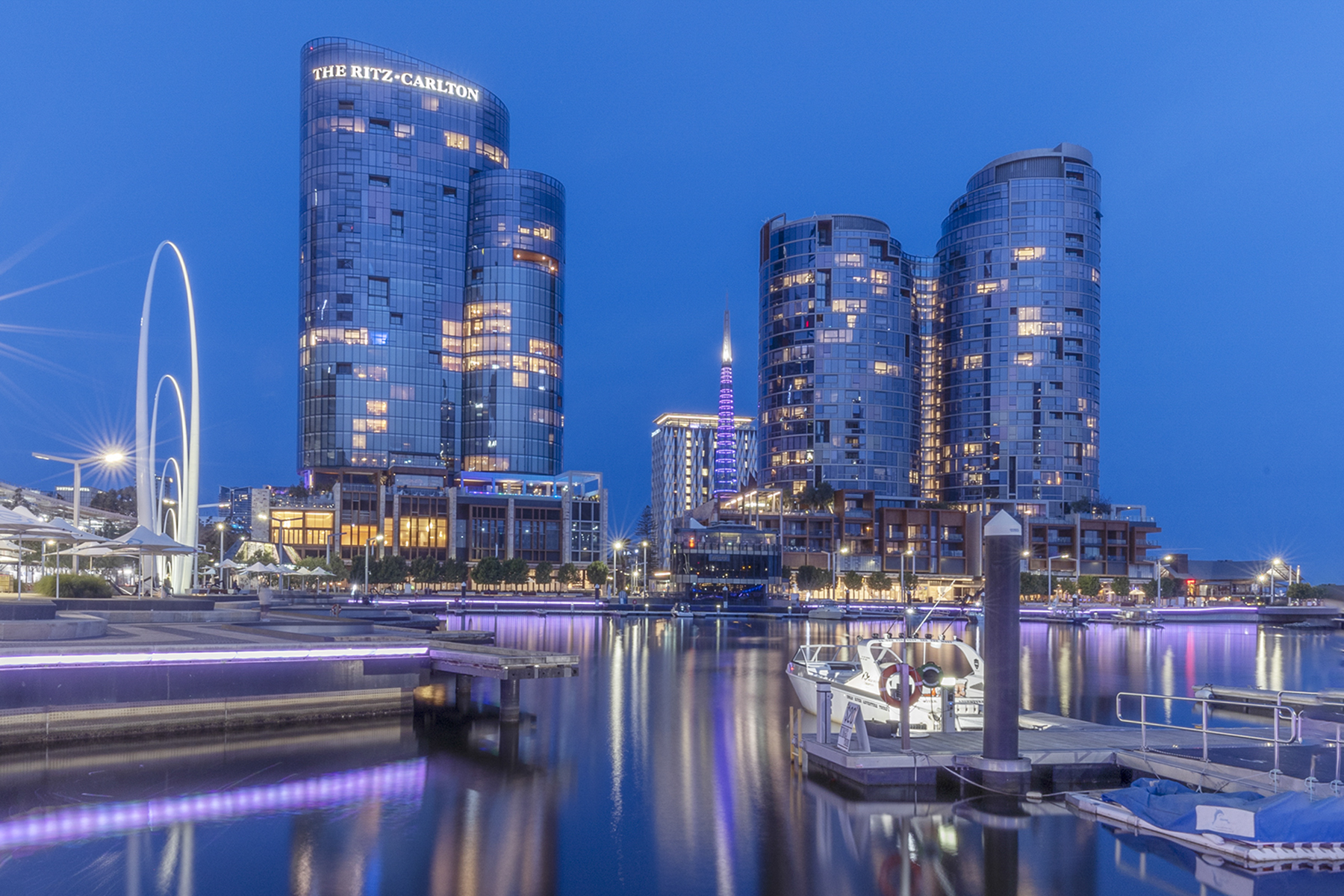 Night Lights at Elizabeth Quay